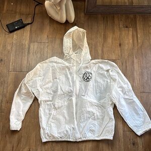 NEW White Hooded YEEZY Windbreaker with Logo